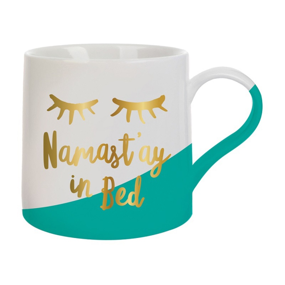 Namastay In Bed Jumbo Coffee Mug 20 oz. NEW IN BOX